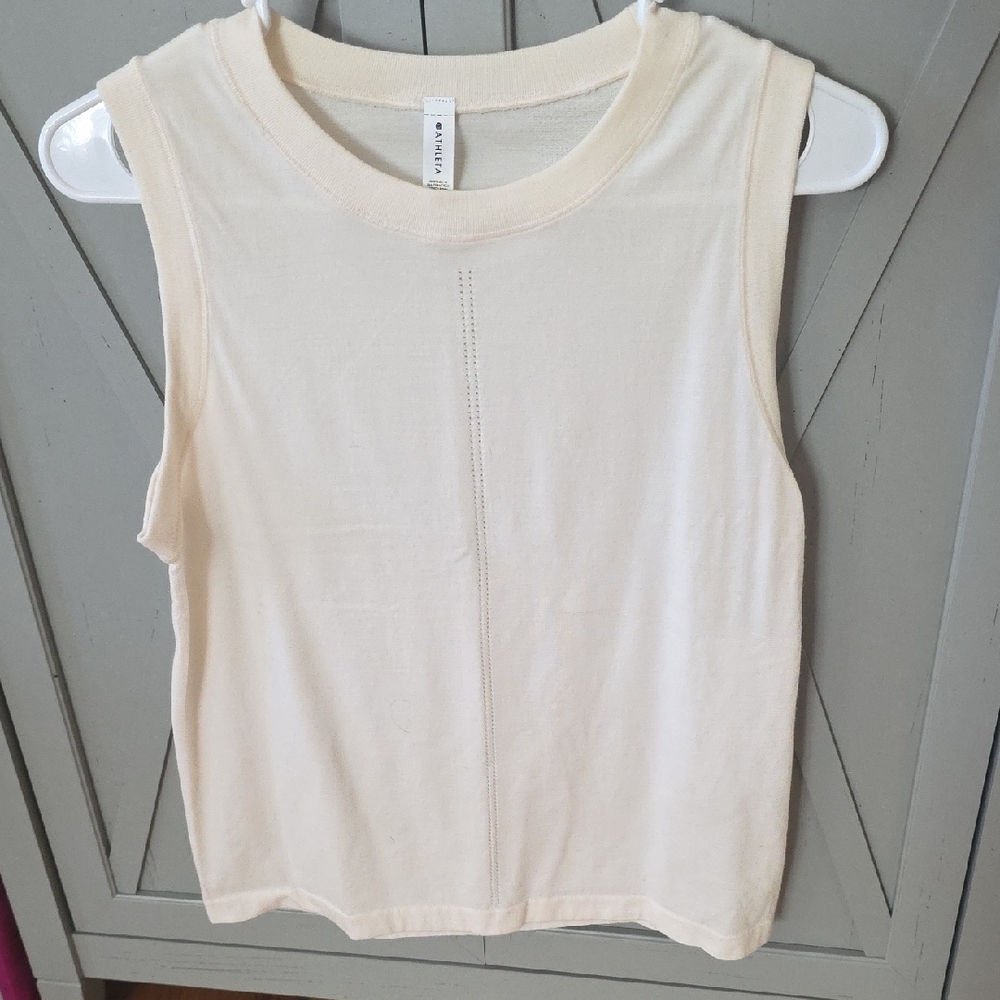 Athleta Ivory Sleeveless Top